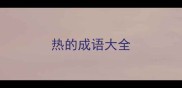 热的成语大全