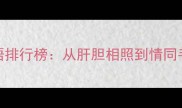 36个形容人关系亲密的成语排行榜从肝胆相照到情同手足的深度附使用场景
