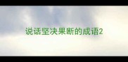 说话坚决果断的成语