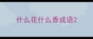 什么花什么香成语