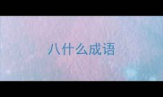八什么成语