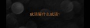成语誓什么成语
