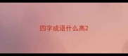 四字成语什么高