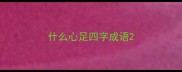 什么心足四字成语
