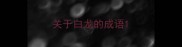 关于白龙的成语