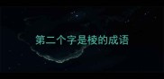 第二个字是棱的成语