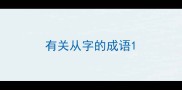 有关从字的成语