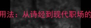 服饰成语大全及用法从诗经到现代职场的高情商表达指南