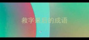 救字最后的成语