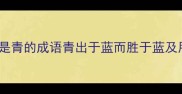第三个字是青的成语青出于蓝而胜于蓝及用法指南
