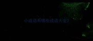 小成语有哪些成语大全