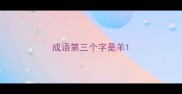 成语第三个字是羊