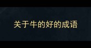 关于牛的好的成语