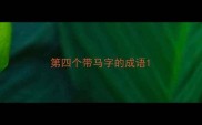 第四个带马字的成语