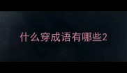 什么穿成语有哪些