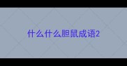 什么什么胆鼠成语