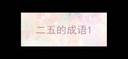 二五的成语