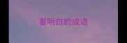 看明白的成语
