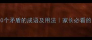 高频考点10个矛盾的成语及用法家长必看的中考语文干货