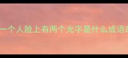 一个人脸上有两个光字是什么成语