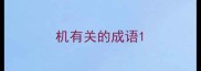 机有关的成语