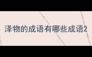 泽物的成语有哪些成语