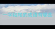 一字结尾的成语有哪些