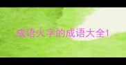 成语火字的成语大全