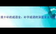 十全十美十补的成语全补字成语的深层含义与应用场景