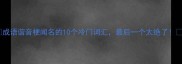 成语谐音梗闻名的10个冷门词汇最后一个太绝了