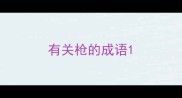 有关枪的成语