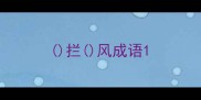 拦风成语