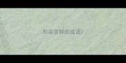 形容变胖的成语