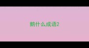 鹅什么成语