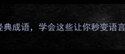 含义一字的成语100个经典成语学会这些让你秒变语言高手语文学习干货