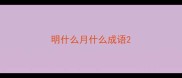 明什么月什么成语