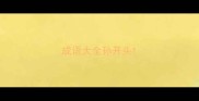 成语大全孙开头