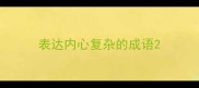 表达内心复杂的成语