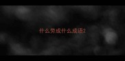 什么劳成什么成语