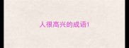 人很高兴的成语