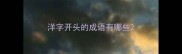 洋字开头的成语有哪些