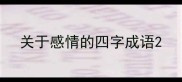关于感情的四字成语