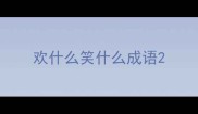 欢什么笑什么成语