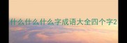 什么什么什么字成语大全四个字