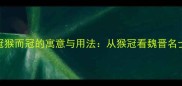 成语冠猴而冠的寓意与用法从猴冠看魏晋名士风度