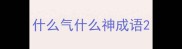 什么气什么神成语