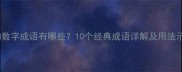 十的数字成语有哪些10个经典成语详解及用法示例