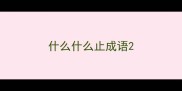 什么什么止成语