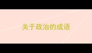 关于政治的成语