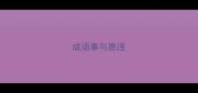 成语事与愿违